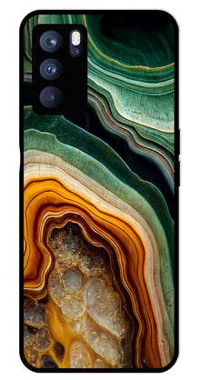 Marble Design Metal Mobile Case for Oppo Reno 6 Pro 5G