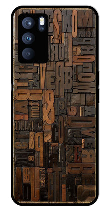 Alphabets Metal Mobile Case for Oppo Reno 6 Pro 5G