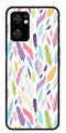 Colorful Feathers Metal Mobile Case for Oppo Reno 7 5G   (Design No -06)