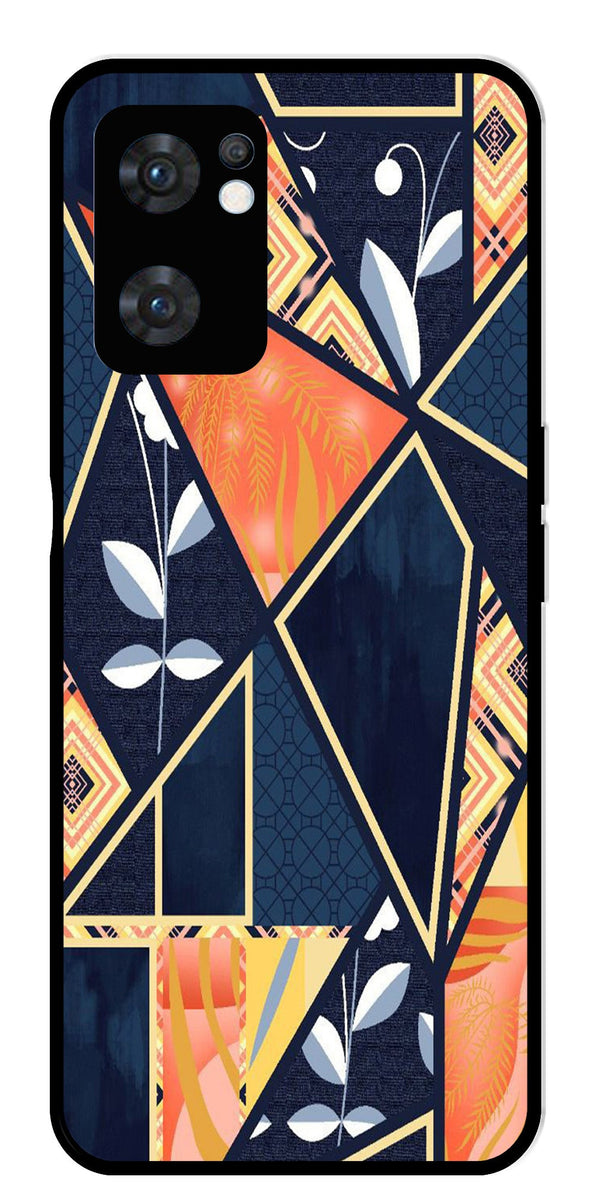 Marble Design Metal Mobile Case for Oppo Reno 7 5G   (Design No -07)