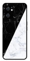 Black White Marble Design Metal Mobile Case for Oppo Reno 7 5G   (Design No -09)