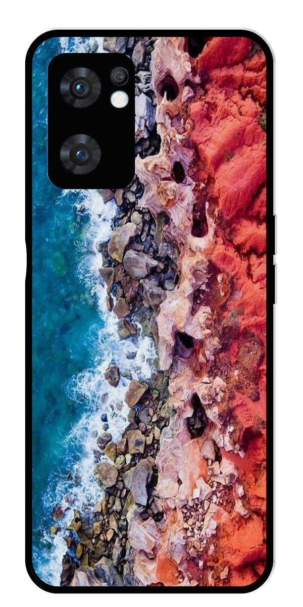 Sea Shore Metal Mobile Case for Oppo Reno 7 5G   (Design No -18)