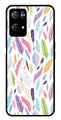 Colorful Feathers Metal Mobile Case for Oppo Reno 7 Pro 5G   (Design No -06)
