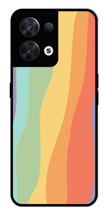 Muted Rainbow Metal Mobile Case for Oppo Reno 8 5G