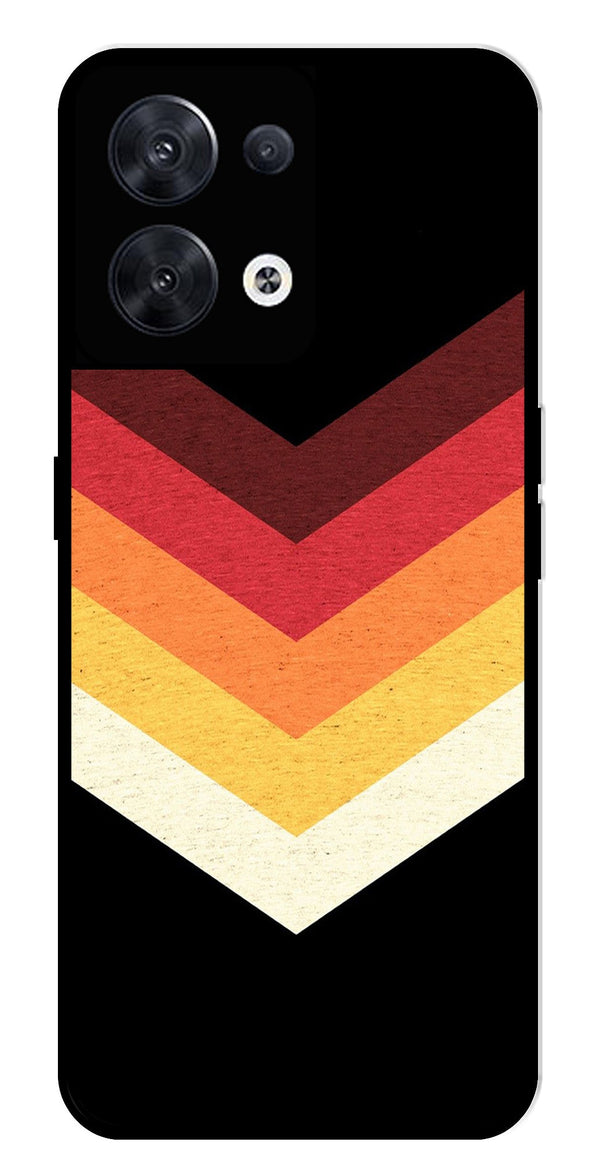 MultiColor Arrow Metal Mobile Case for Oppo Reno 8 5G   (Design No -04)