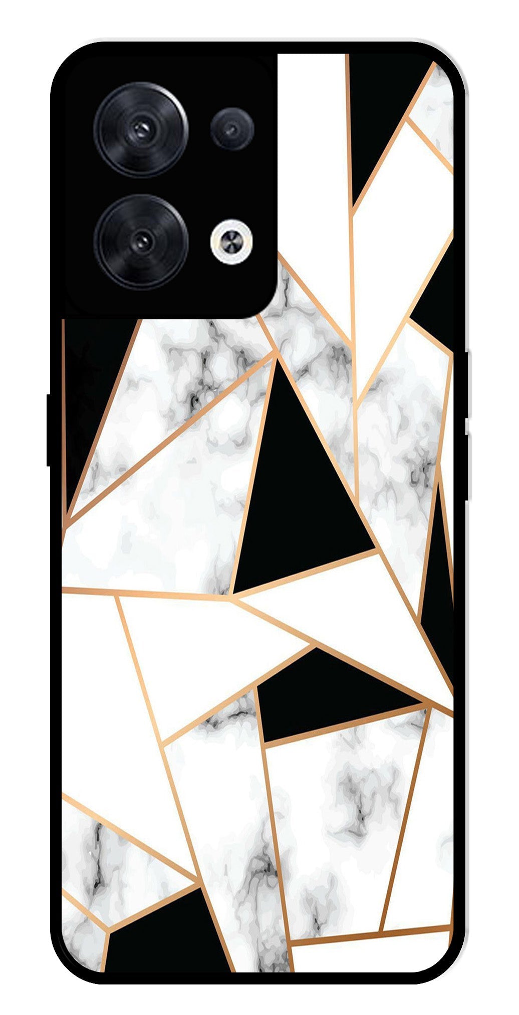 Marble Design2 Metal Mobile Case for Oppo Reno 8 5G   (Design No -08)