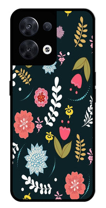 Floral Pattern2 Metal Mobile Case for Oppo Reno 8 5G