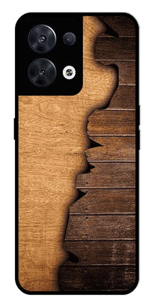 Wooden Design Metal Mobile Case for Oppo Reno 8 5G