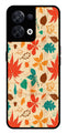 Leafs Design Metal Mobile Case for Oppo Reno 8 5G   (Design No -14)