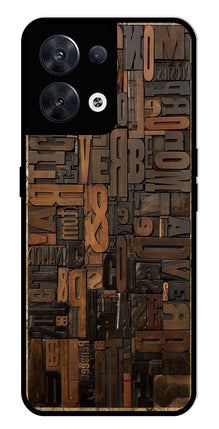 Alphabets Metal Mobile Case for Oppo Reno 8 5G