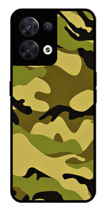 Army Pattern Metal Mobile Case for Oppo Reno 8 5G