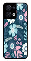 Flower Leaves Design Metal Mobile Case for Oppo Reno 8 5G   (Design No -50)