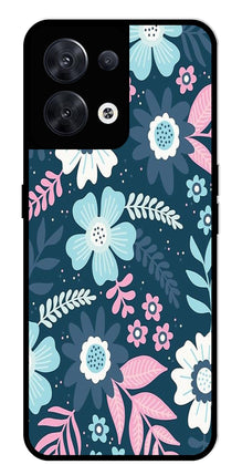 Flower Leaves Design Metal Mobile Case for Oppo Reno 8 5G