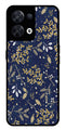 Floral Pattern  Metal Mobile Case for Oppo Reno 8 5G   (Design No -52)