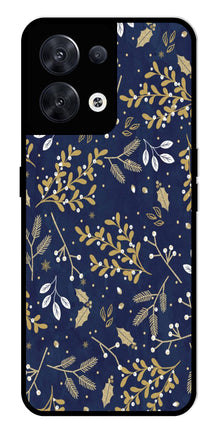 Floral Pattern  Metal Mobile Case for Oppo Reno 8 5G