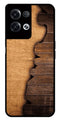 Wooden Design Metal Mobile Case for Oppo Reno 8 Pro 5G   (Design No -13)