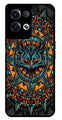 Owl Pattern Metal Mobile Case for Oppo Reno 8 Pro 5G   (Design No -42)