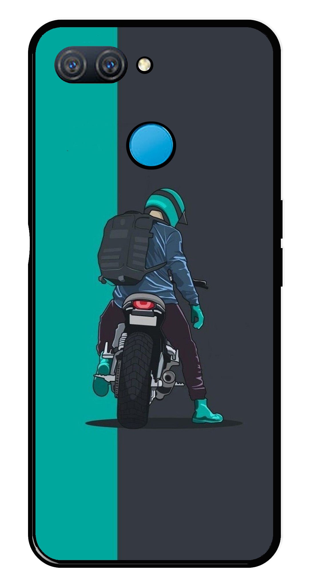 Bike Lover Metal Mobile Case for Oppo A11K   (Design No -05)