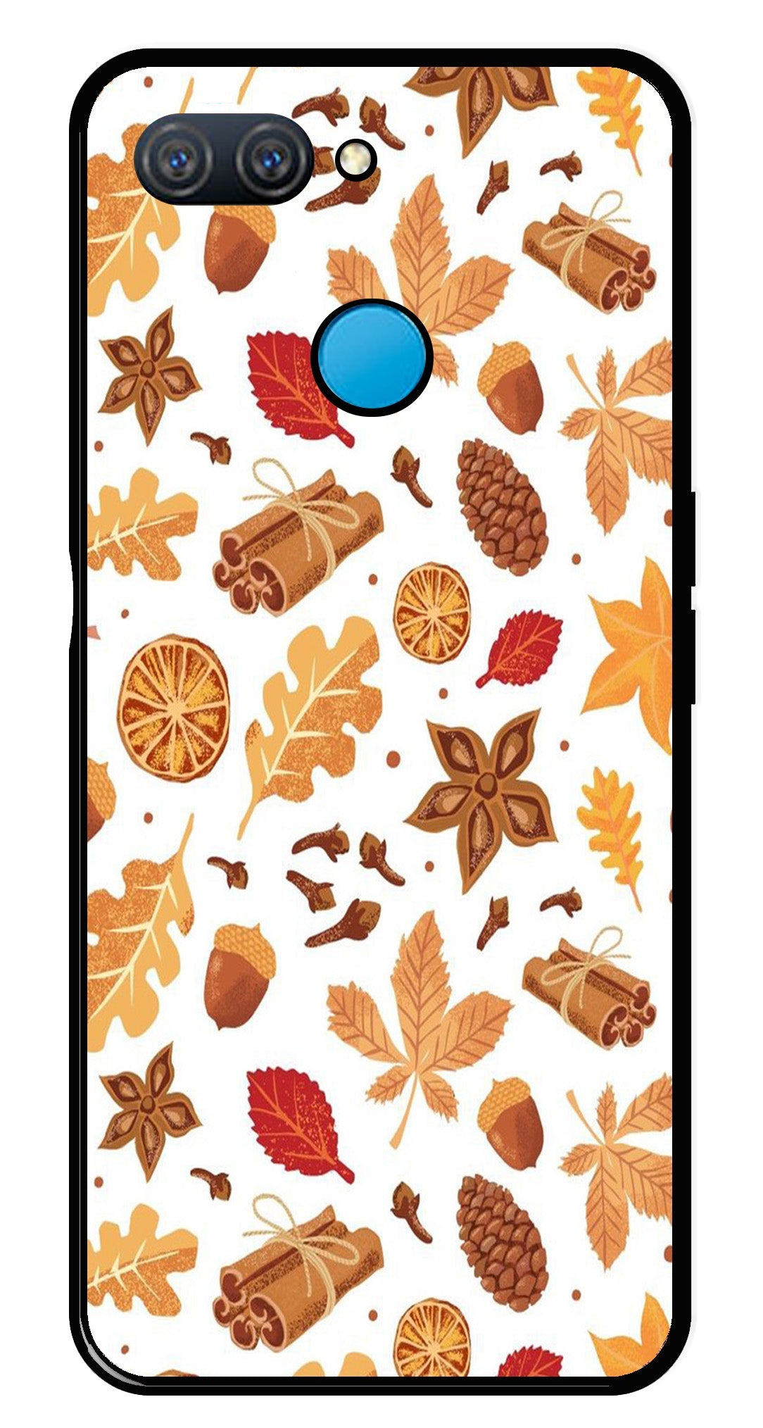 Autumn Leaf Metal Mobile Case for Oppo A11K   (Design No -19)