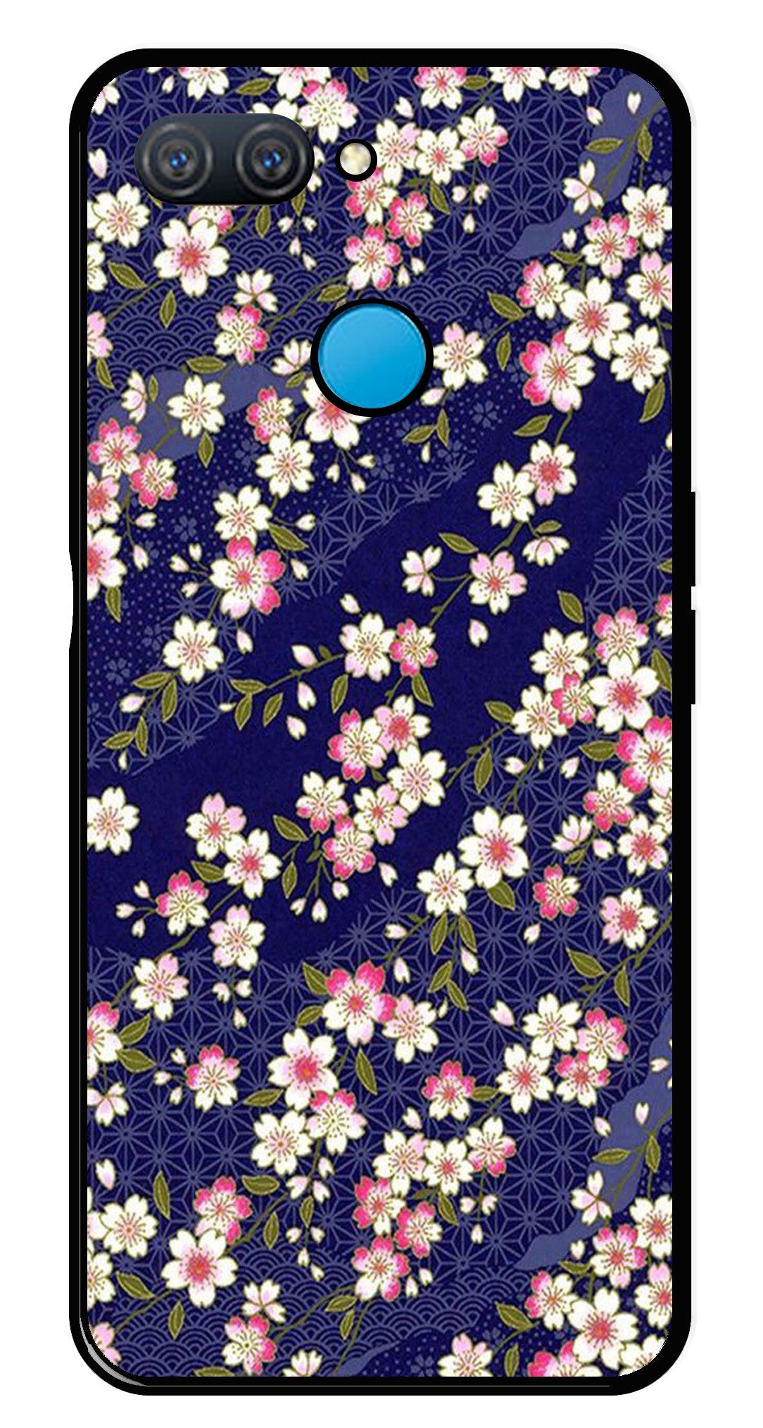 Flower Design Metal Mobile Case for Oppo A11K   (Design No -25)