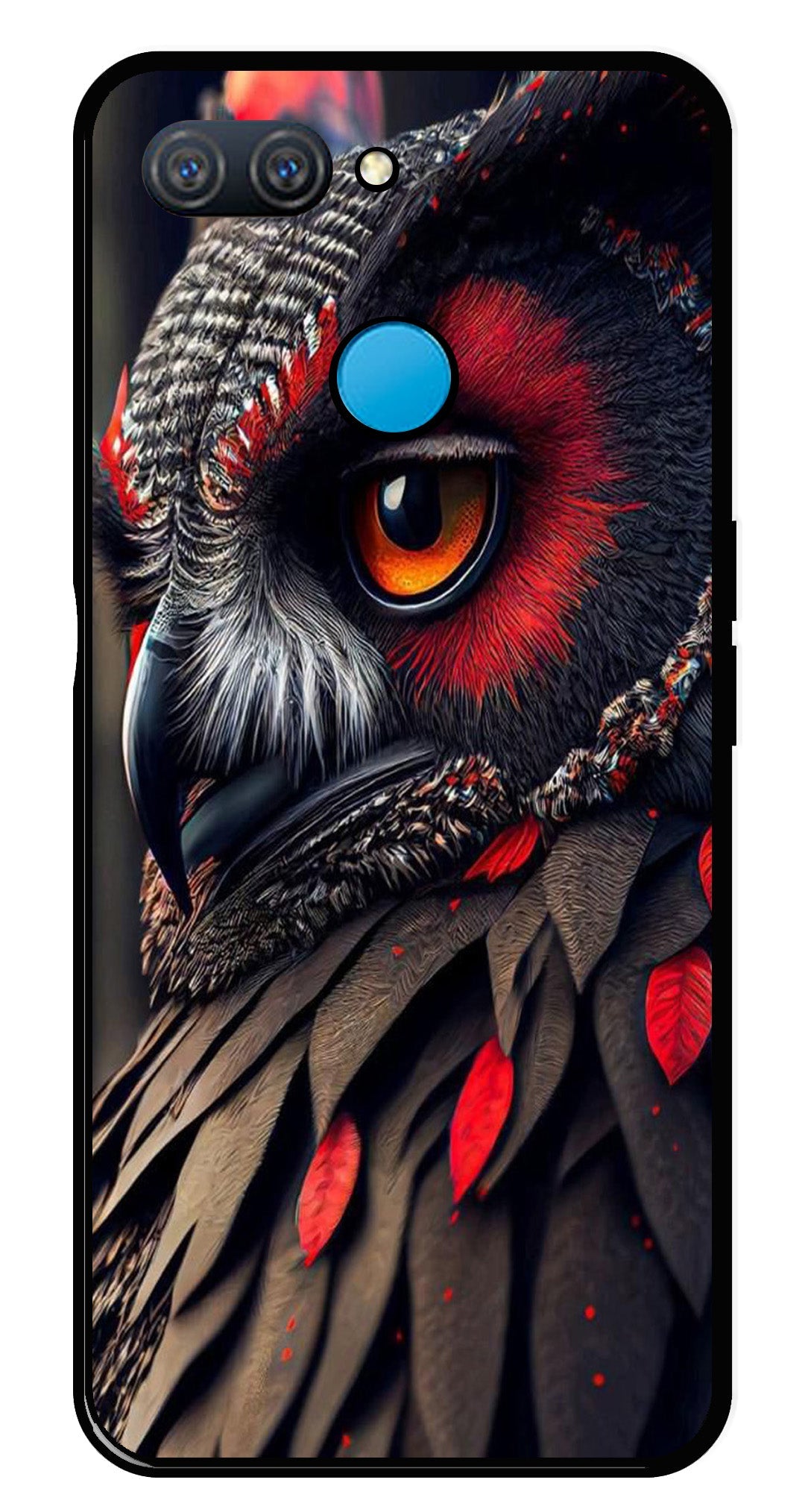 Owl Design Metal Mobile Case for Oppo A11K   (Design No -26)
