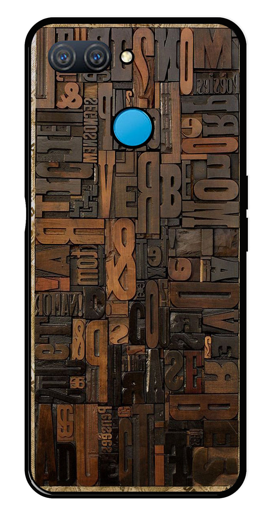 Alphabets Metal Mobile Case for Oppo A11K   (Design No -32)