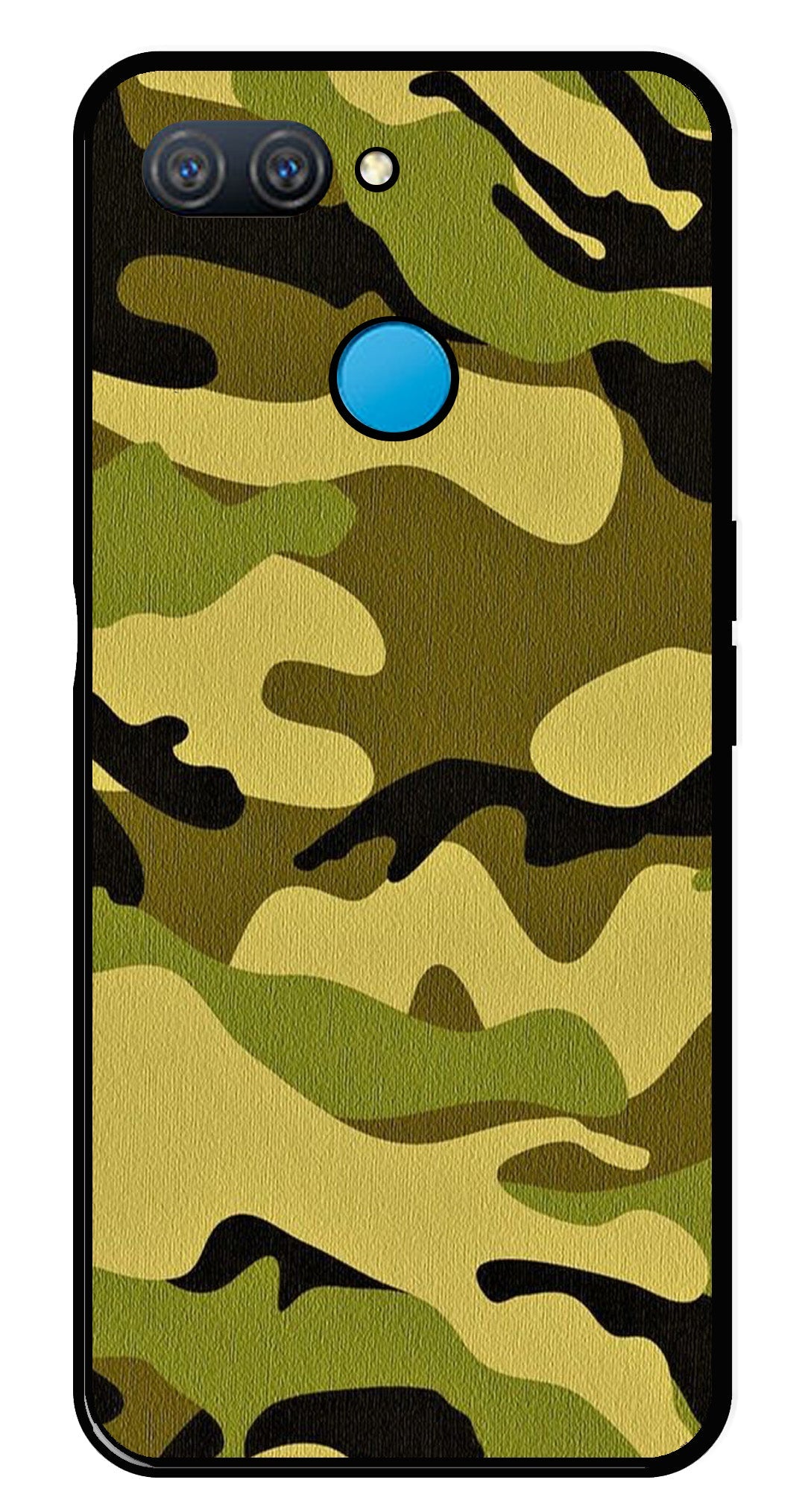 Army Pattern Metal Mobile Case for Oppo A11K   (Design No -35)