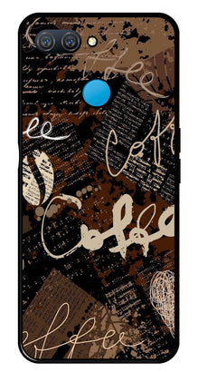 Coffee Pattern Metal Mobile Case for Oppo A11K