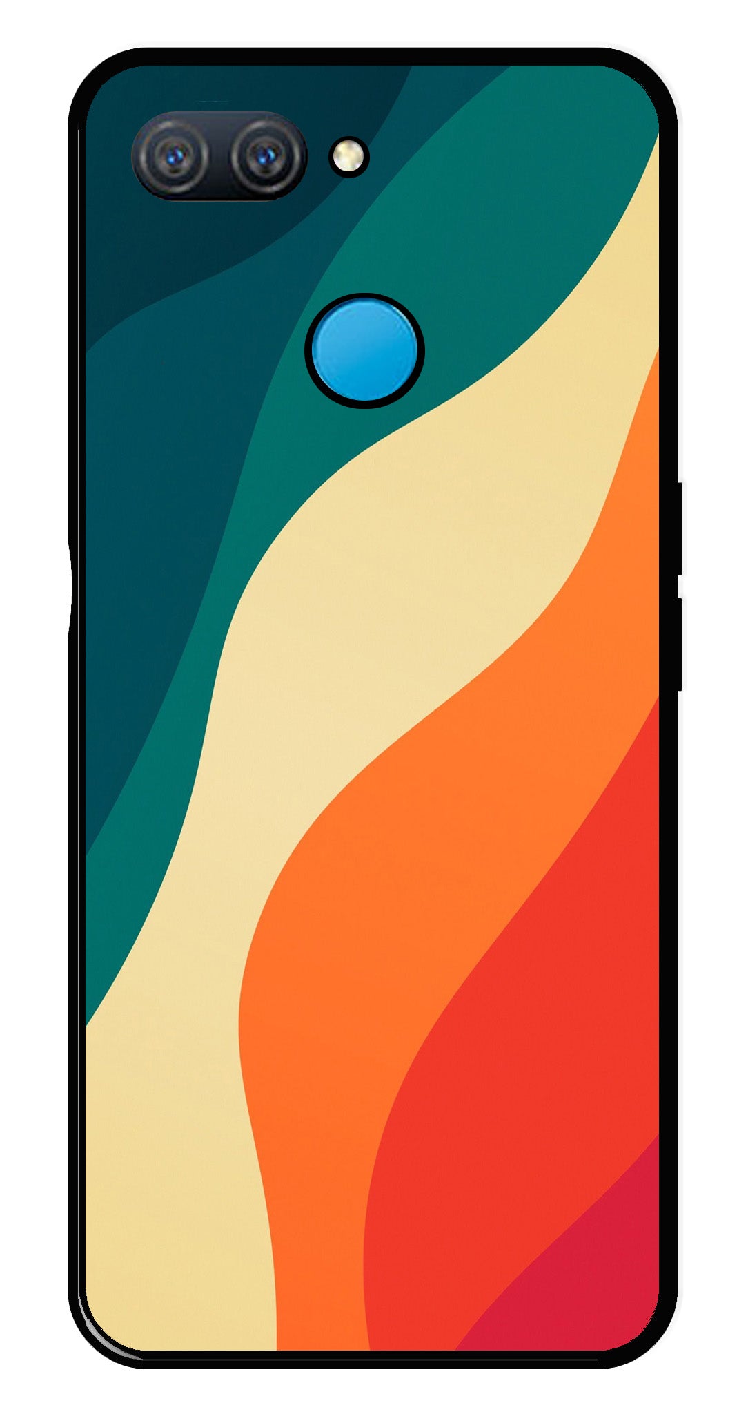 Muted Rainbow Metal Mobile Case for Oppo A11K   (Design No -39)