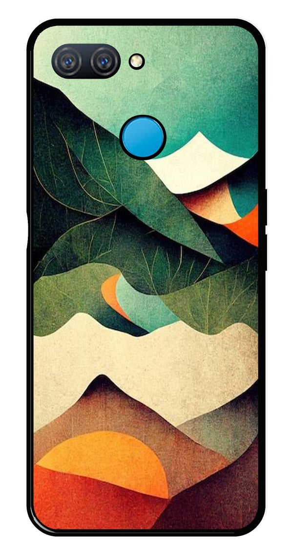 MultiColor Pattern Metal Mobile Case for Oppo A11K   (Design No -43)