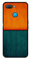 Orange Green Pattern Metal Mobile Case for Oppo A12   (Design No -45)