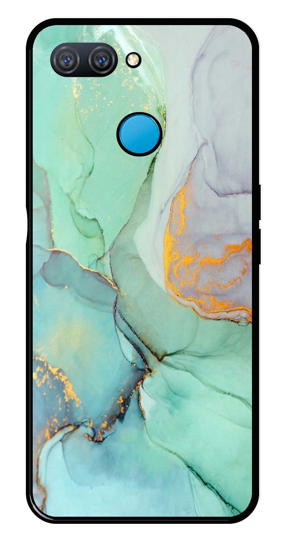 Marble Design Metal Mobile Case for Oppo A11K   (Design No -46)