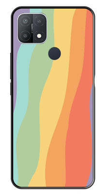 Muted Rainbow Metal Mobile Case for Oppo A15