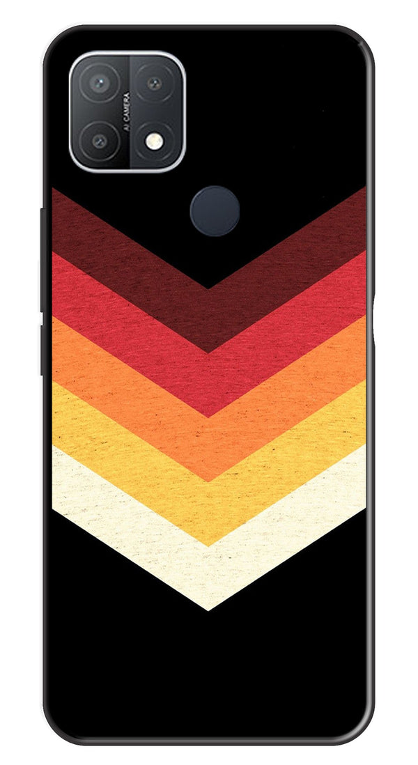 MultiColor Arrow Metal Mobile Case for Oppo A15   (Design No -04)