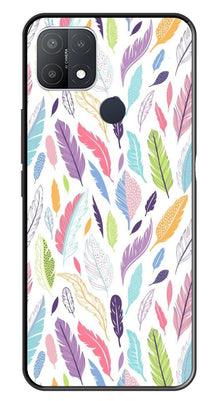 Colorful Feathers Metal Mobile Case for Oppo A15