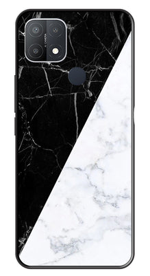 Black White Marble Design Metal Mobile Case for Oppo A15