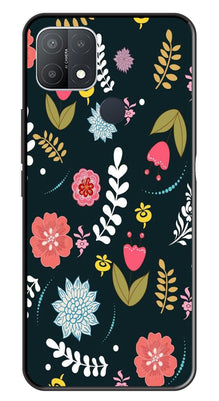 Floral Pattern2 Metal Mobile Case for Oppo A15