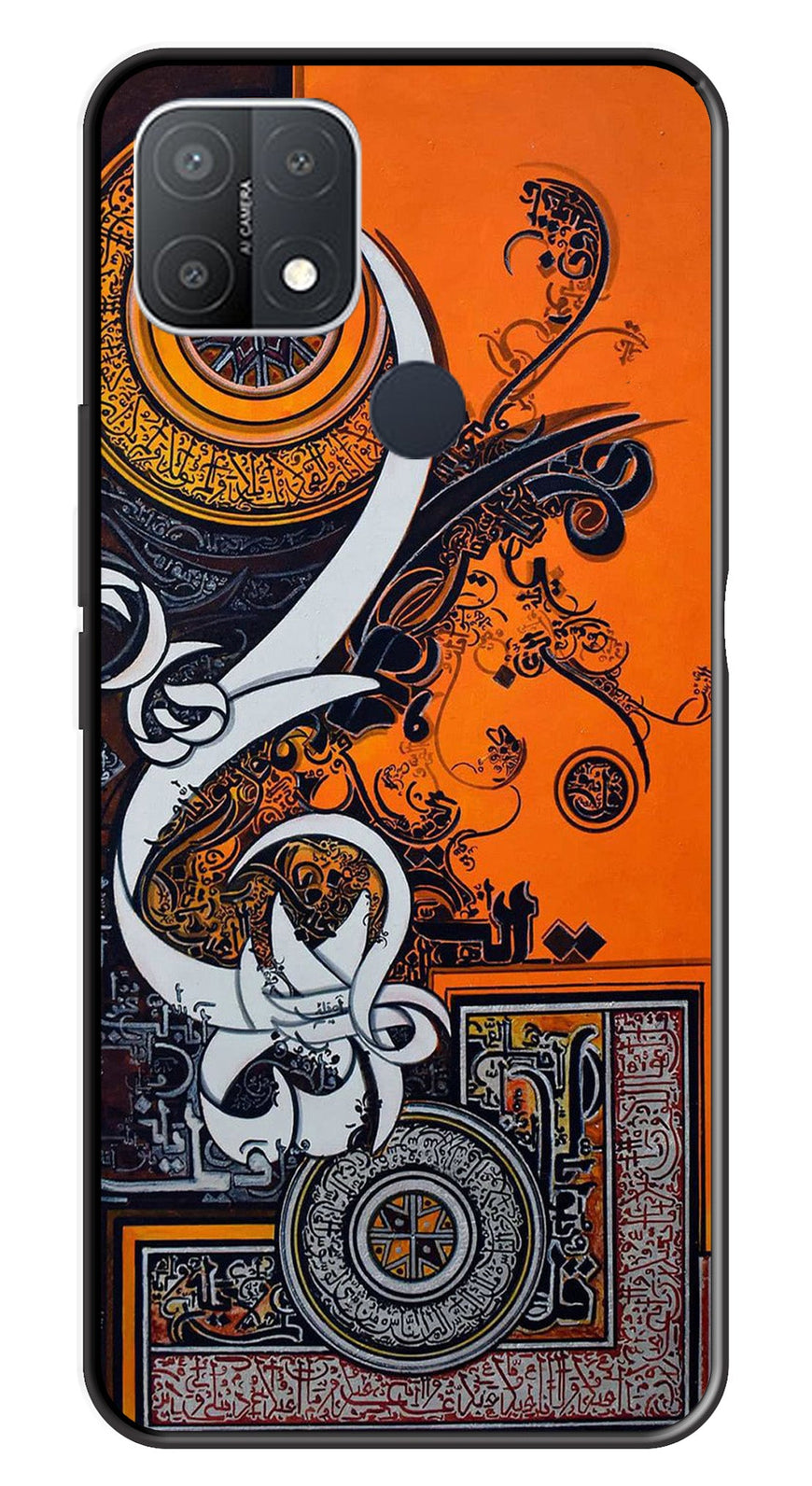 Qalander Art Metal Mobile Case for Oppo A15   (Design No -16)