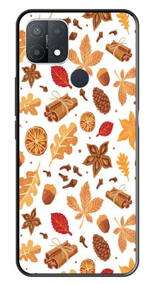 Autumn Leaf Metal Mobile Case for Oppo A15