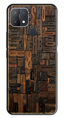 Alphabets Metal Mobile Case for Oppo A15