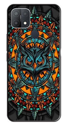 Owl Pattern Metal Mobile Case for Oppo A15