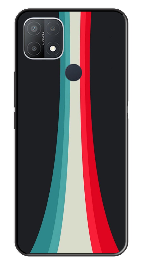 Modern Art Colorful Metal Mobile Case for Oppo A15   (Design No -48)