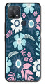 Flower Leaves Design Metal Mobile Case for Oppo A15   (Design No -50)