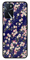 Flower Design Metal Mobile Case for Oppo A16   (Design No -25)
