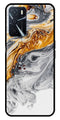 Marble Pattern Metal Mobile Case for Oppo A16   (Design No -36)