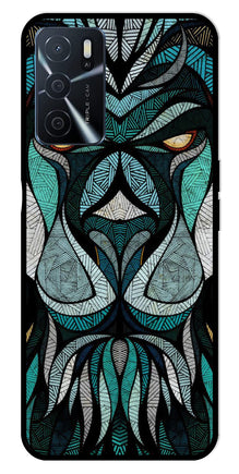 Lion Pattern Metal Mobile Case for Oppo A16