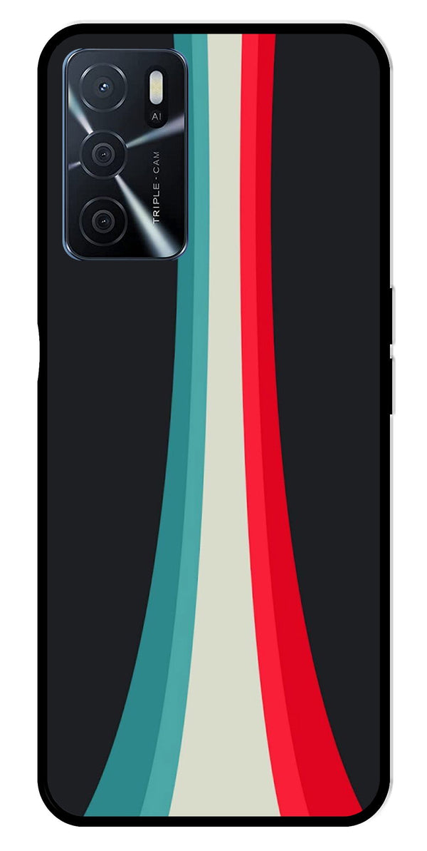 Modern Art Colorful Metal Mobile Case for Oppo A16   (Design No -48)