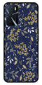 Floral Pattern  Metal Mobile Case for Oppo A16   (Design No -52)