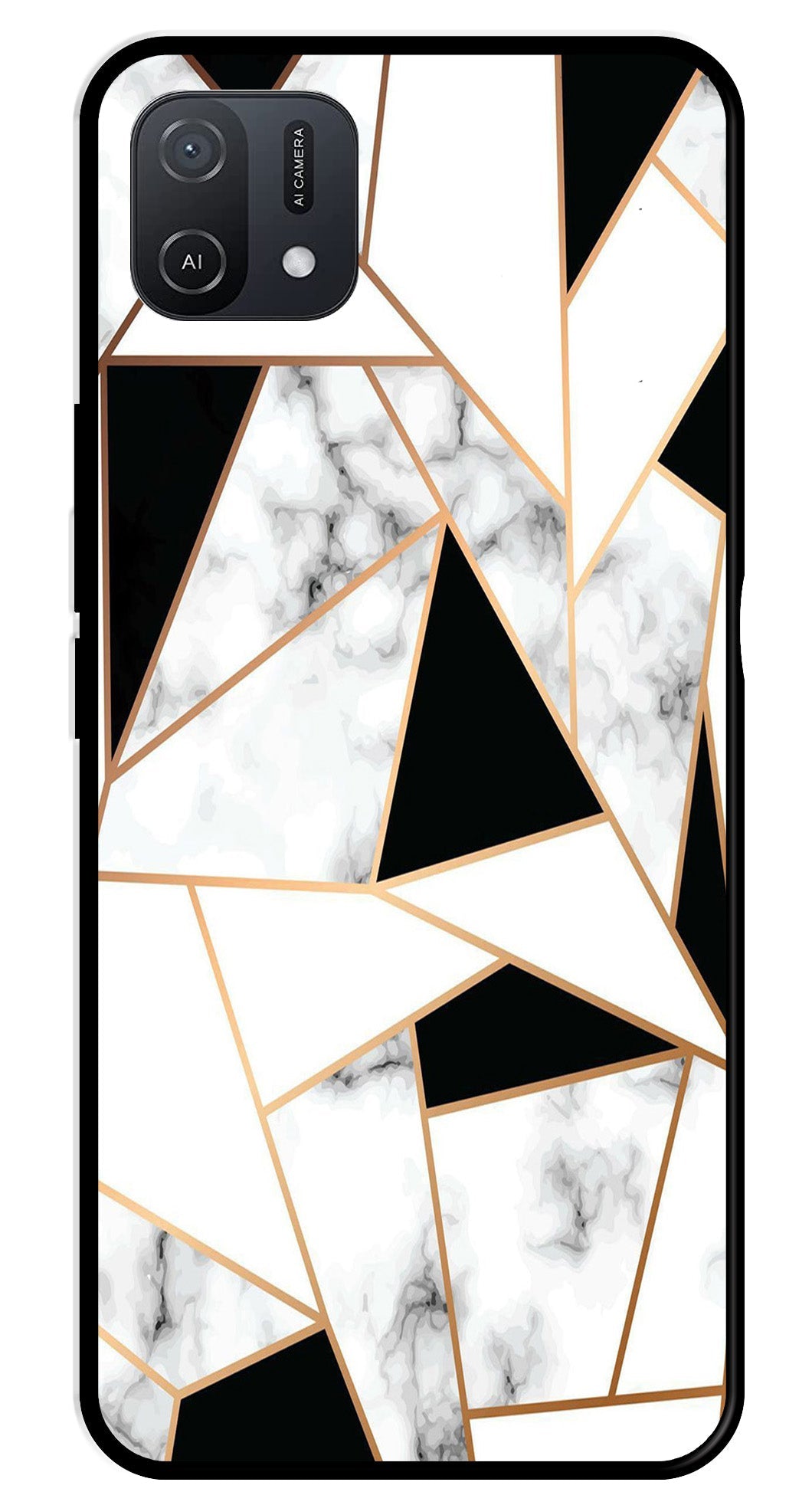Marble Design2 Metal Mobile Case for Oppo A16K   (Design No -08)