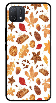 Autumn Leaf Metal Mobile Case for Oppo A16K